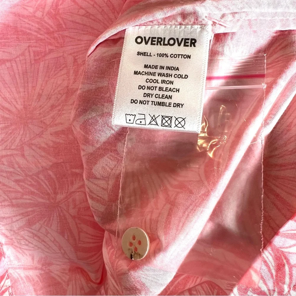 NWT OVERLOVER Cameron Top In Palms Coral Size XS - Picture 9 of 12